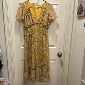 Yellow Floral Dress